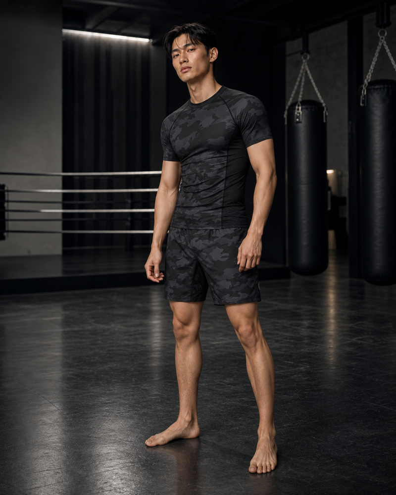 No-Gi Combat Training System dark variant on ATHENIS male model